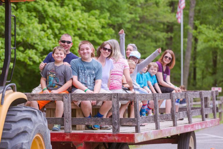 Family Day Wagon Ride at Deer Run Camps & Retreats