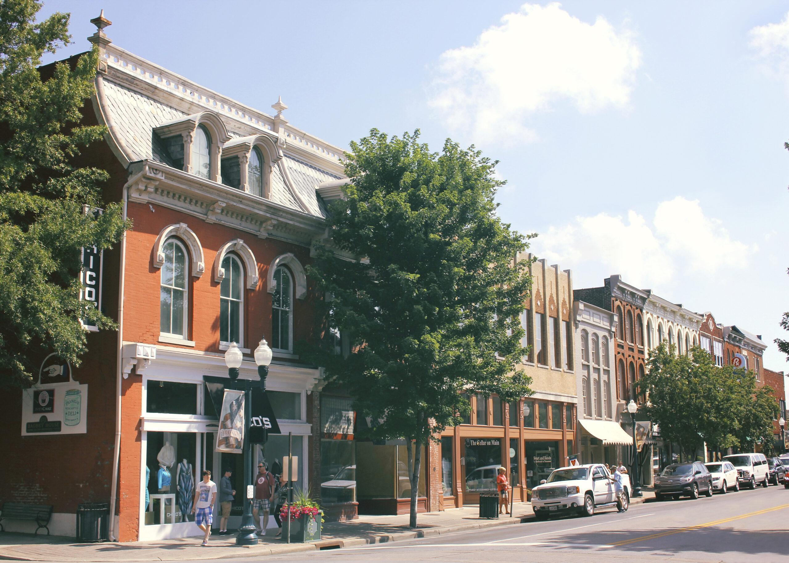 Main Street in Franklin, Tennessee. Photo courtesy Visit Franklin.