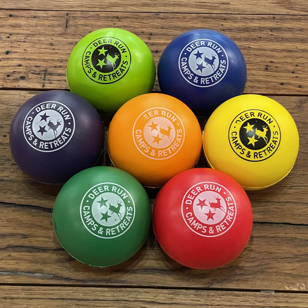 8 colored Deer Run Tristar Bounce Ball available for purchase at The Camp Store