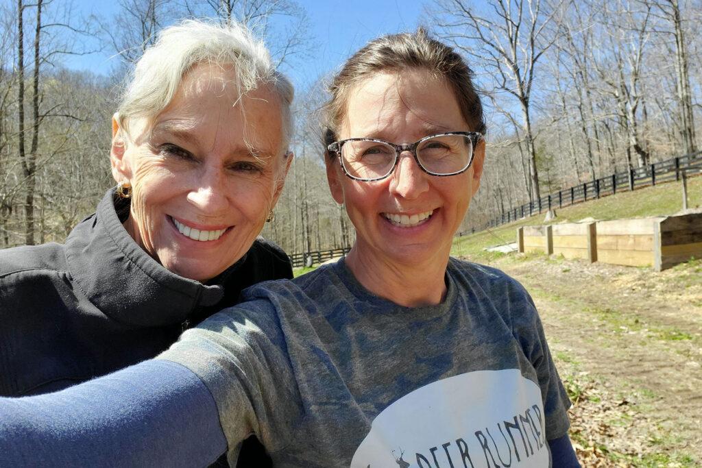 Cindy Welch Deer Run Garden Caretaker with Volunteer